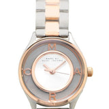 Marc Jacobs Tether Transparent White Dial Two Tone Steel Strap Watch for Women - MBM3418 Buy Now By Marc Jacobs