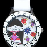 Marc Jacobs Miss Marc Flower White Dial White Silicone Strap Watch for Women - MBM5513 Buy Now By Marc Jacobs