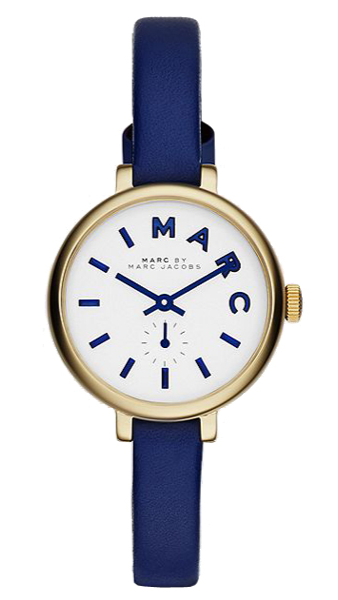 Marc Jacobs Sally White Dial Blue Leather Strap Watch for Women - MBM1354 Buy Now By Marc Jacobs