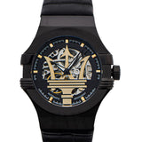 Maserati Potenza Skeleton Limited Edition Black Dial Black Leather Strap Watch For Men - R8821108027 Buy Now By Maserati
