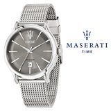 Maserati Epoca Grey Dial Grey Mesh Bracelet Watch For Men - R8853118002 Buy Now By Maserati