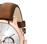 Maserati Ricordo Chronograph Silver Dial Brown Leather Strap Watch For Men - R8871633002 Buy Now By Maserati