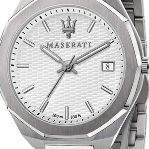 Maserati Stile 3H White Dial Silver Steel Strap Watch For Men - R8853142005 Buy Now By Maserati