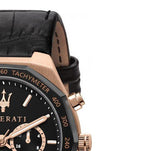 Maserati Stile Black Matte Dial Black Leather Strap Watch For Men - R8871642001 Buy Now By Maserati