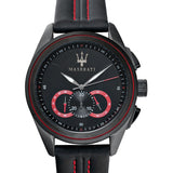 Maserati Traguardo Chronograph Black Dial Black Leather Strap Watch for Men - R8871612023 Buy Now By Maserati