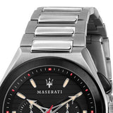 Maserati Triconic Chronograph Black Dial Silver Steel Strap Watch For Men - R8873639002 Buy Now By Maserati