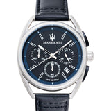 Maserati Trimarano Chronograph Black Dial Black Leather Strap Watch For Men - R8871632001 Buy Now By Maserati