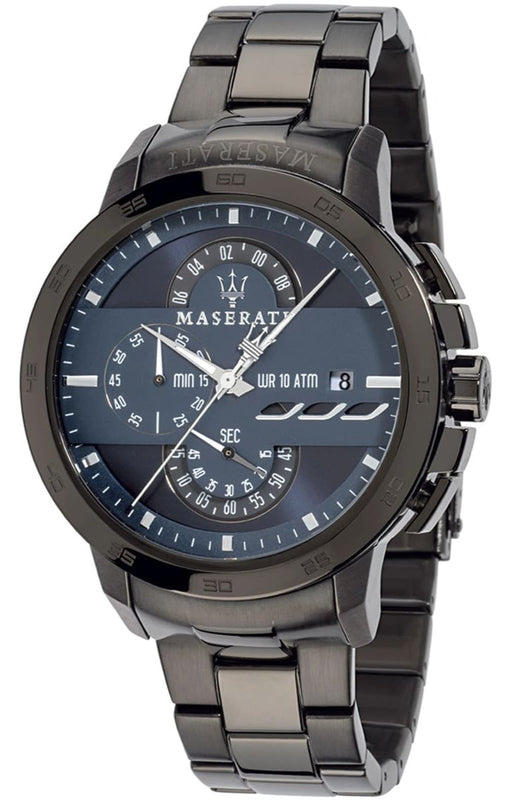 Maserati Ingegno Tachymeter Blue Dial Black Steel Strap Watch For Men - R8873619001 Buy Now By Maserati