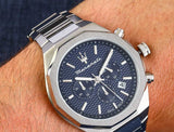Maserati Stile Blue Dial Silver Steel Strap Watch For Men - R8873642006 Buy Now By Maserati