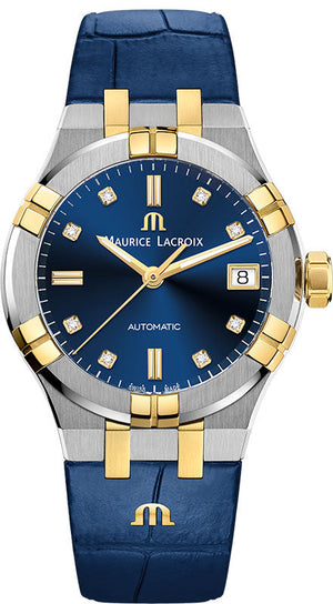 Maurice Lacroix Aikon Blue Dial Blue Leather Strap Watch for Men - AI1008-PVY11-432-1 Buy Now By Maurice Lacroix