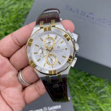 Maurice Lacroix Aikon Chronograph White Dial Brown Leather Strap Watch For Men - AI1018-PVY11-132-1 Buy Now By Maurice Lacroix