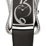 Maurice Lacroix Fiaba Black Dial with Diamonds Black Leather Strap Watch for Women - DV5012-SD531-350 Buy Now By Maurice Lacroix