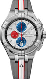 Maurice Lacroix Aikon Chronograph Special Edition Mahindra Racing Silver Dial Grey Rubber Strap Watch for Men - AI1018-TT031-130-2 Buy Now By Maurice Lacroix