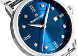 Maurice Lacroix Eliros Diamonds Blue Dial Silver Steel Strap Watch For Women - EL1094-SS002-450-1 Buy Now By Maurice Lacroix