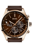Hugo Boss Grand Prix Brown Dial Brown Leather Strap Watch for Men - 1513605 Buy Now By Hugo Boss