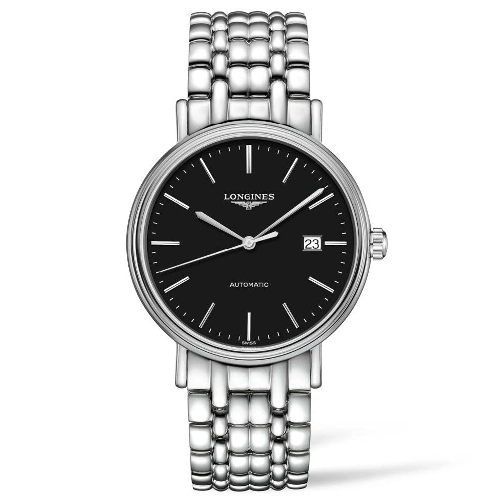 Longines Presence 38.5mm Automatic Stainless Steel Watch for Men - L4.921.4.52.6 Buy Now By Longines