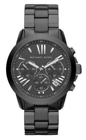 Michael Kors Bradshaw Chronograph Black Dial Black Steel Strap Watch For Women - MK6303 Buy Now By Michael Kors