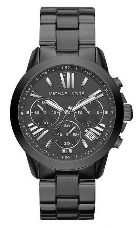 Michael Kors Bradshaw Chronograph Black Dial Black Steel Strap Watch For Women - MK6303 Buy Now By Michael Kors