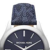 Michael Kors Slim Runway Analog Blue Dial Blue Leather Strap Watch For Men - MK8907 Buy Now By Michael Kors