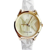 Michael Kors Jaycie Quartz Gold Dial White Leather Strap Watch for Women - MK2861 Buy Now By Michael Kors