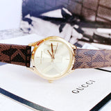 Michael Kors Jaycie Three Hand Gold Dial Brown Leather Strap Watch for Women - MK2862 Buy Now By Michael Kors