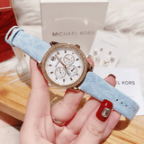 Michael Kors Tibby Multifunction White Dial Blue Leather Strap Watch For Women - MK2965 Buy Now By Michael Kors