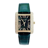 Michael Kors Emery Quartz Diamonds Green Dial Green Leather Strap Watch For Women - MK4697 Buy Now By Michael Kors