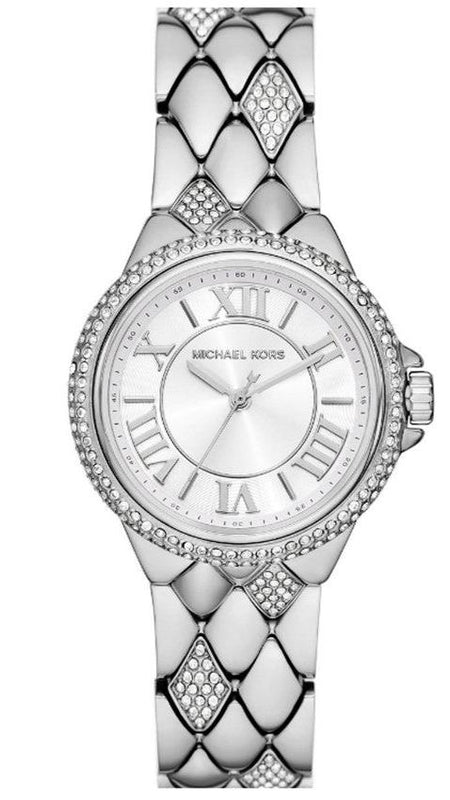 Michael Kors Camille Pave Crystals Silver Dial Silver Steel Strap Watch for Women - MK4804 Buy Now By Michael Kors