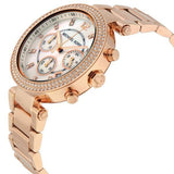 Michael Kors Parker White Dial with Diamonds Rose Gold Steel Strap Watch for Women - MK5491 Buy Now By Michael Kors
