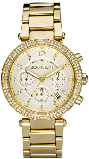 Michael Kors Parker White Dial Gold Steel Strap Watch for Women - MK6056 Buy Now By Michael Kors