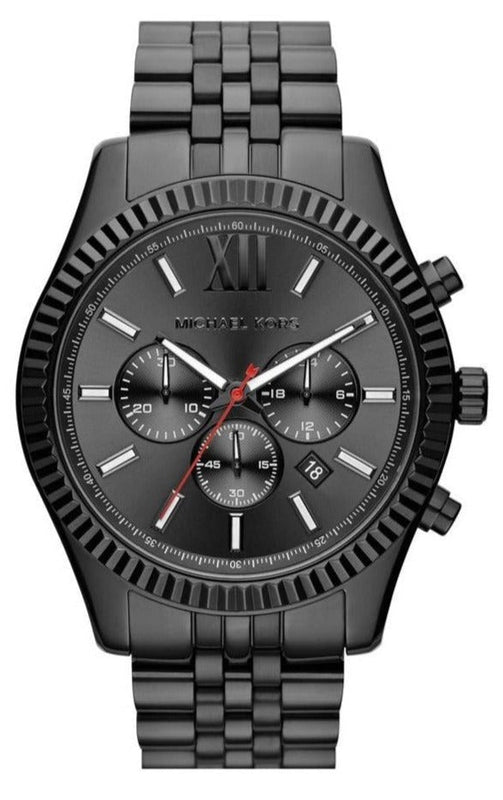 Michael Kors Lexington Chronograph Black Dial Black Steel Strap Watch for Men - MK8320 Buy Now By Michael Kors