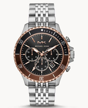 Michael Kors Bayville Chronograph Black Dial Silver Steel Strap Watch For Men - MK8725 Buy Now By Michael Kors