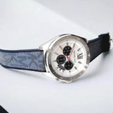 Michael Kors Brecken Chronograph Silver Dial Grey Leather Strap Watch For Men - MK8922 Buy Now By Michael Kors