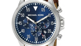 Michael Kors Gage Chronograph Blue Dial Brown Leather Strap Watch For Men - MK8362 Buy Now By Michael Kors