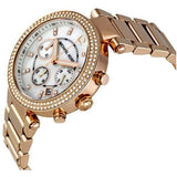 Michael Kors Parker White Dial with Diamonds Rose Gold Steel Strap Watch for Women - MK5491 Buy Now By Michael Kors