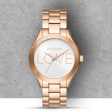 Michael Kors Slim Runway White Dial Rose Gold Steel Strap Watch For Women - MK3804 Buy Now By Michael Kors