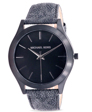 Michael Kors Slim Runway Black Dial Black Leather Strap Watch For Men - MK8908 Buy Now By Michael Kors