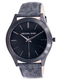 Michael Kors Slim Runway Black Dial Black Leather Strap Watch For Men - MK8908 Buy Now By Michael Kors