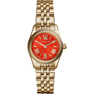 Michael Kors Lexington Quartz Orange Dial Gold Steel Strap Watch For Women - MK3284 Buy Now By Michael Kors
