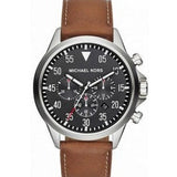Michael Kors Gage Chronograph Quartz Black Dial Brown Leather Strap Watch For Men - MK8333 Buy Now By Michael Kors