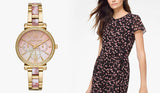 Michael Kors Sofie Crystals Mother of Pearl Pink Dial Two Tone Steel Strap Watch For Women - MK4344 Buy Now By Michael Kors