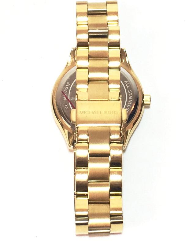 Michael Kors Mini Runway Slim Gold Dial Gold Steel Strap Watch for Women - MK3512 Buy Now By Michael Kors