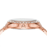 Michael Kors Lilane Three Hand Mother of Pearl White Dial Rose Gold Steel Strap Watch For Women - MK4557 Buy Now By Michael Kors