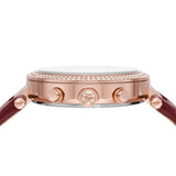 Michael Kors Parker Chronograph Red Dial Red Leather Strap Watch For Women - MK6986 Buy Now By Michael Kors