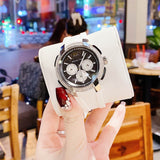 Michael Kors Sidney Multifunction Black Dial White Silicone Strap Watch For Women - MK6947 Buy Now By Michael Kors