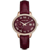 Michael Kors Whitley Quartz Burgundy Dial Burgundy Leather Strap Watch For Women - MK2430 Buy Now By Michael Kors
