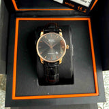 Mido Baroncelli III Automatic Grey Dial Black Leather Strap Watch For Men - M8600.3.13.4 Buy Now By Mido