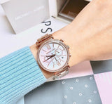 Michael Kors Sofie Chronograph Mother of Pearl White Dial Rose Gold Steel Strap Watch For Women - MK6576 Buy Now By Michael Kors