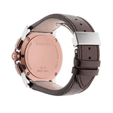 Gucci G Chrono Black Dial Brown Leather Strap Watch For Men - YA101202 Buy Now By Gucci