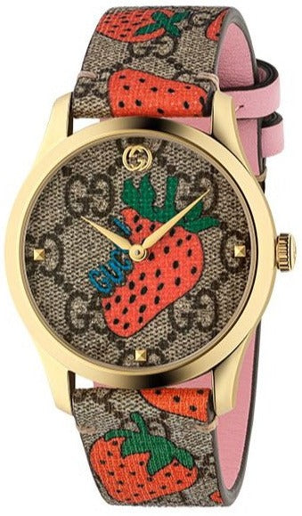 Gucci G Timeless Brown Dial Brown Leather Strap Watch For Women - YA1264133 Buy Now By Gucci